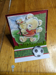 Aufstellkarte Mini - Fussball Teddy Pokal