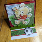 Aufstellkarte Mini - Fussball Teddy Pokal