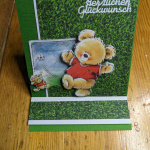 Aufstellkarte Mini - Fussball Teddy