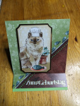 Aufstellkarte Mini - Zum Geburstag Katze