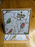 Aufstellkarte Mini - Viele Grüsse Voegel