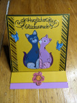 Aufstellkarte Mini - Katzenpaar