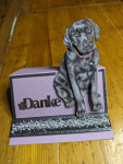 Aufstellkarte Mini - Hund Schwarz