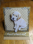 Aufstellkarte Mini - Labradorwelpe