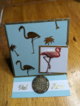 Aufstellkarte Mini - Flamingo